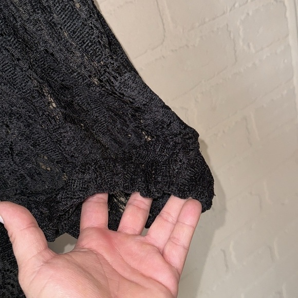 Free People dress Ruby Lace embossed black velvet no slip liner xs - Picture 6 of 8